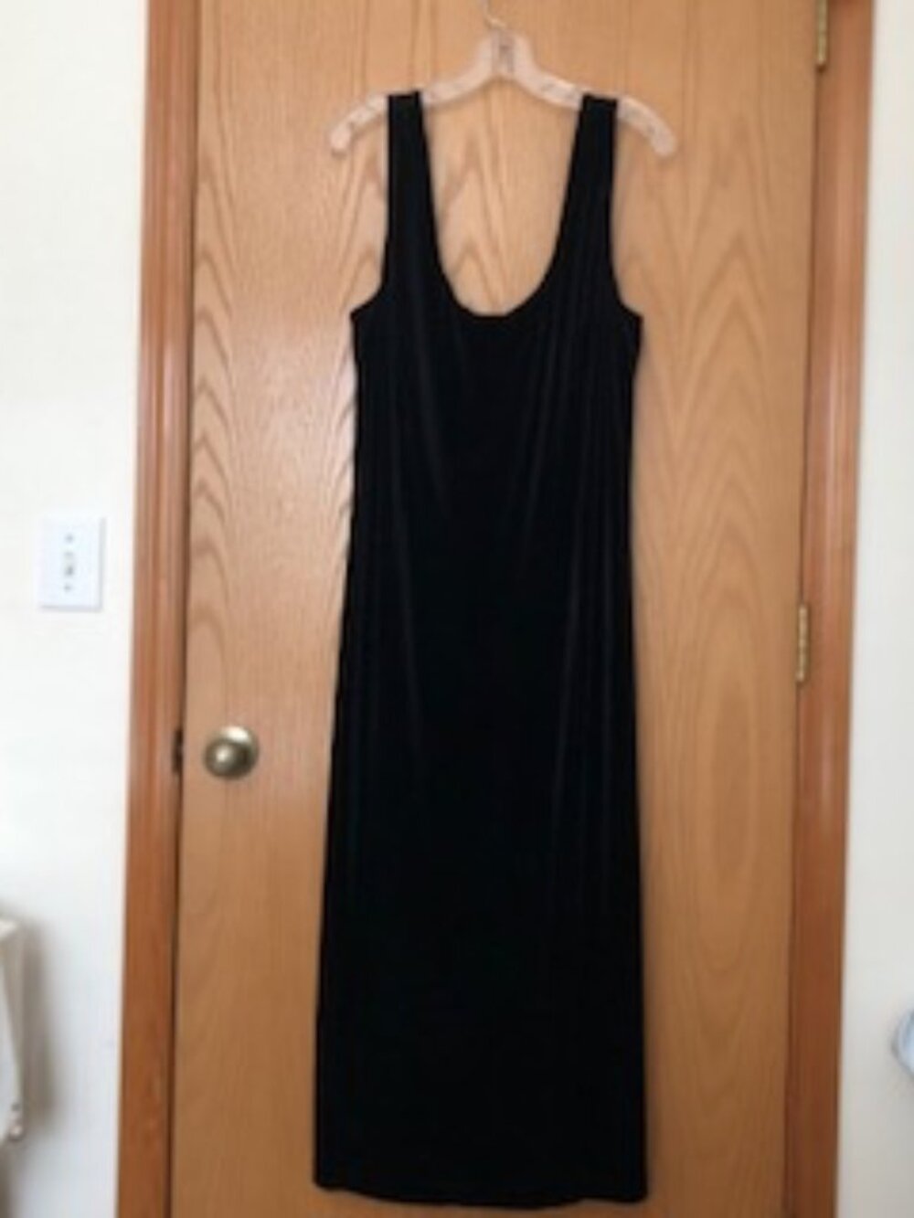 Cacique Velvety Black Sleeveless Dress Long 18/20 1X/2X Perfect Condition